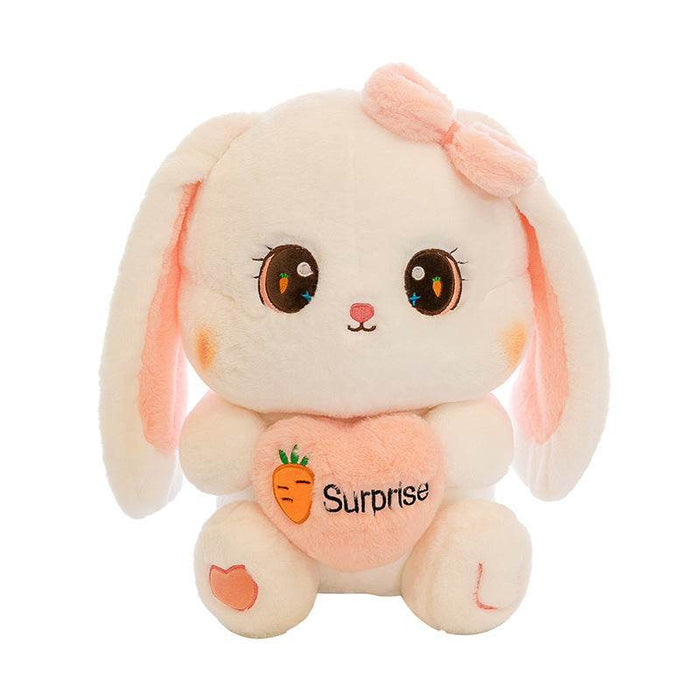 Cute Pink and White Bunny Plushie - Goodlifebean Stuffed Animals