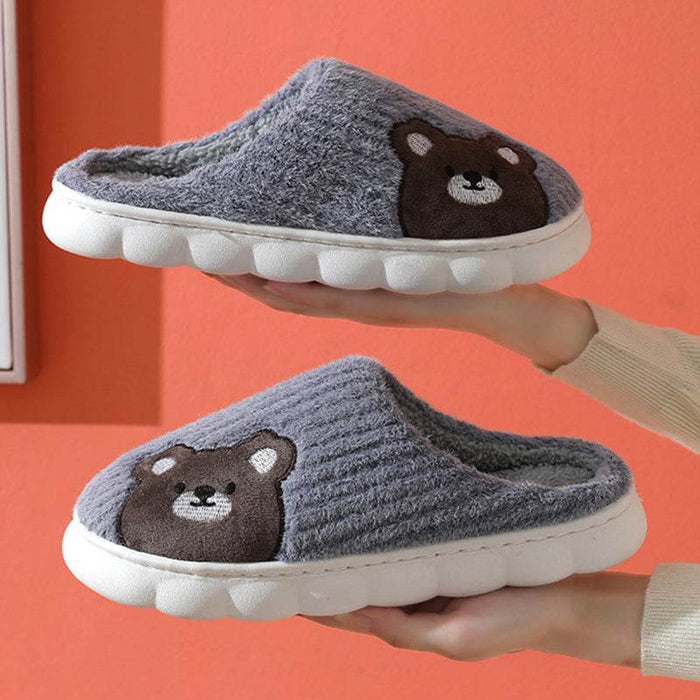 Cute Rabbit Plush Fleece Slippers - Goodlifebean Shoes