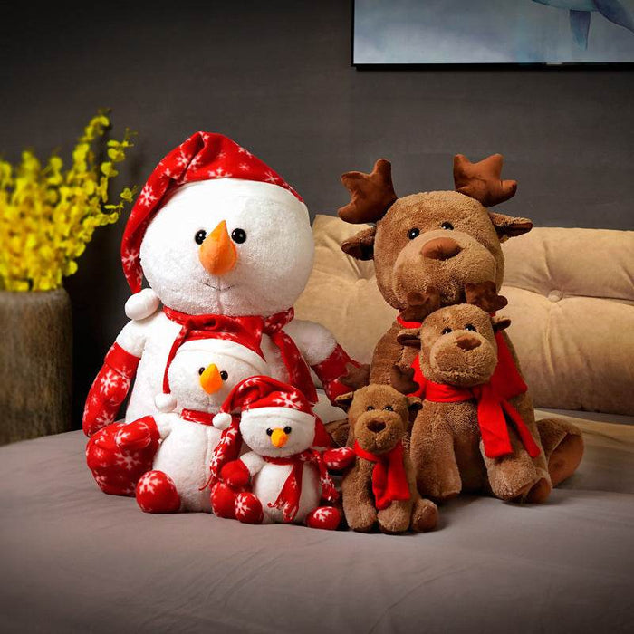 Cute Snowman and Rudolf Plushie - Goodlifebean Stuffed Animals