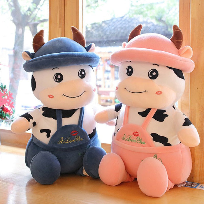 Cute Swiss Cow Plushie | Giant Stuffed Animal Cow - Goodlifebean Stuffed Animals