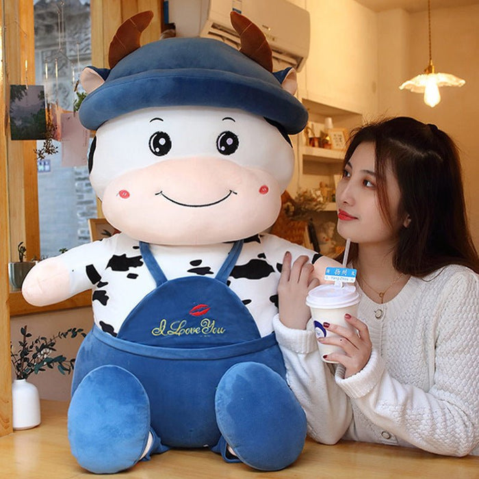 Cute Swiss Cow Plushie | Giant Stuffed Animal Cow - Goodlifebean Stuffed Animals