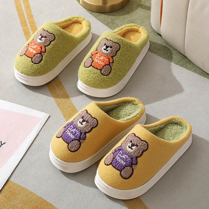 Cute Teddy bear Slippers | Warm Indoor Slippers - Goodlifebean Shoes