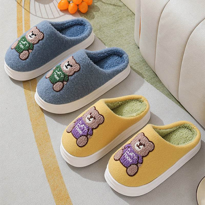 Cute Teddy bear Slippers | Warm Indoor Slippers - Goodlifebean Shoes