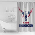 Date of Independence Day Statue of Liberty Shower Curtain - LeobonZone