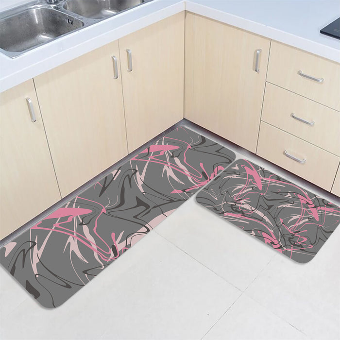 Dazzling Lines Circular Angle Felt Carpets Two piece set - LeobonZone