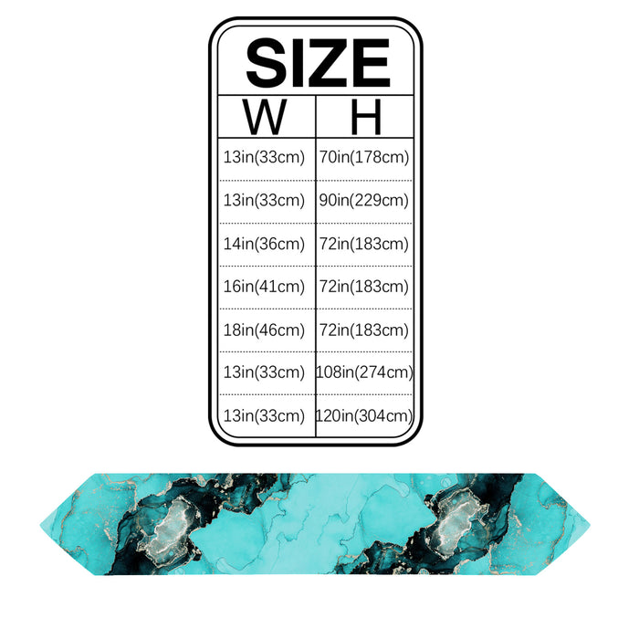 Deep Green Marble Texture in Phnom Penh Table Runner Place Mats Sharp Angle - LeobonZone