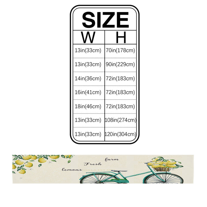 Farm fruit summer bike Table Runner Place Mats - LeobonZone