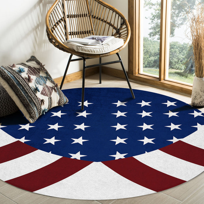 Flag of the United States Circular Felt Rugs - LeobonZone
