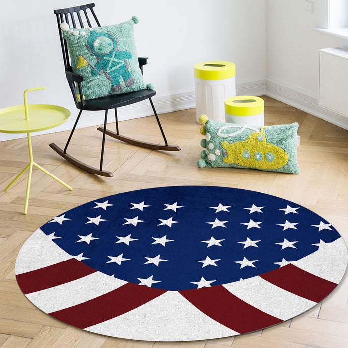 Flag of the United States Circular Felt Rugs - LeobonZone
