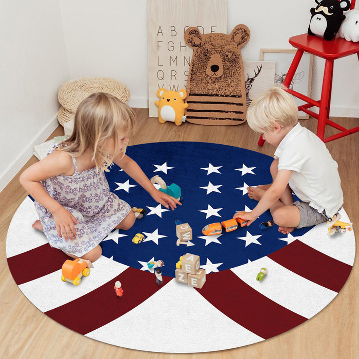 Flag of the United States Circular Felt Rugs - LeobonZone