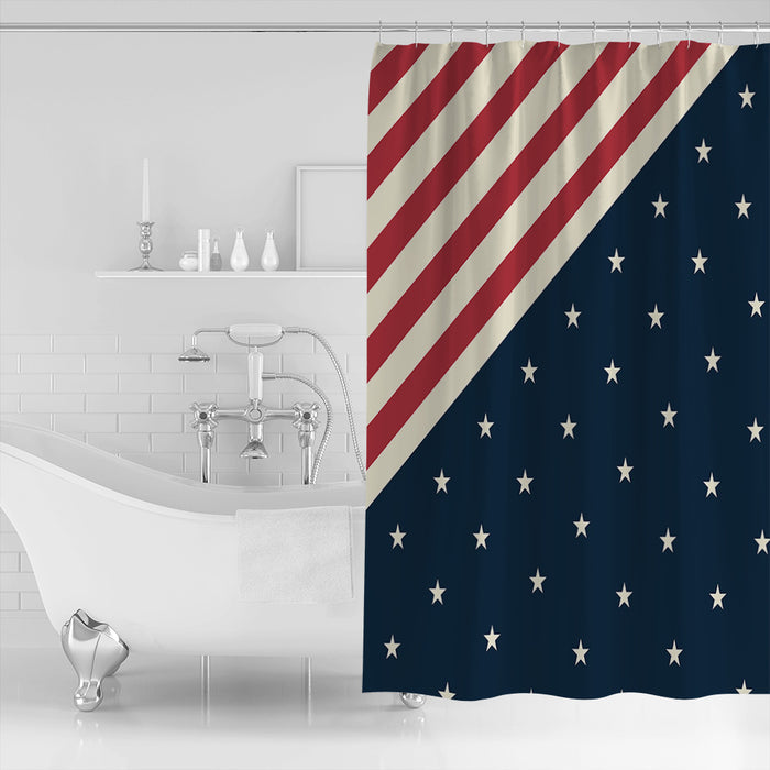 Flag of the United States Waterproof Durable Shower Curtain - LeobonZone