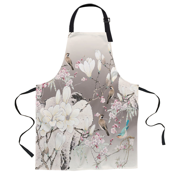 Flowers And Birds In China Personalized Canvas Apron - LeobonZone