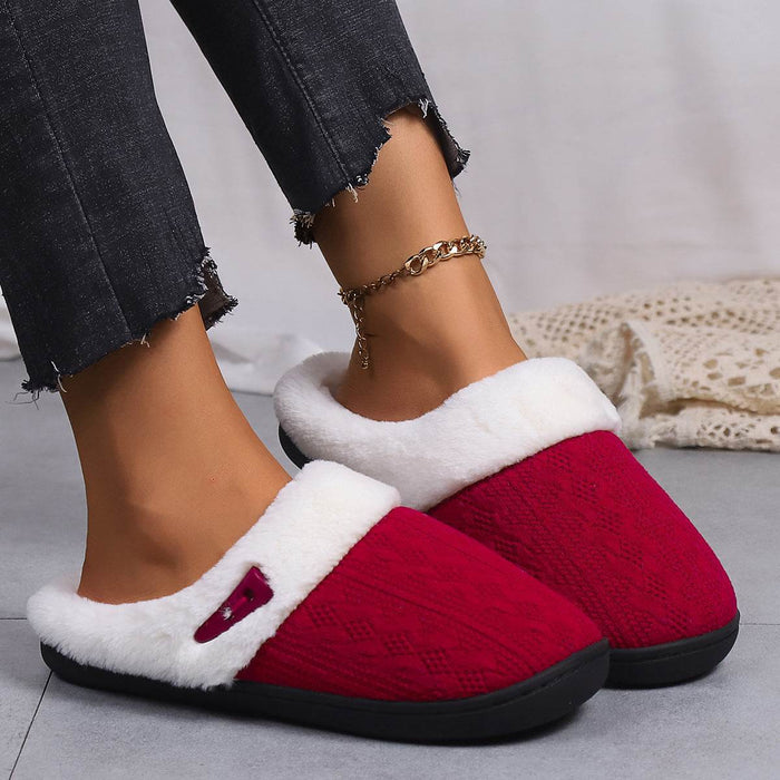 FluffKnit Cozy Plush Slippers | Fluffy Indoor Slippers - Goodlifebean Shoes