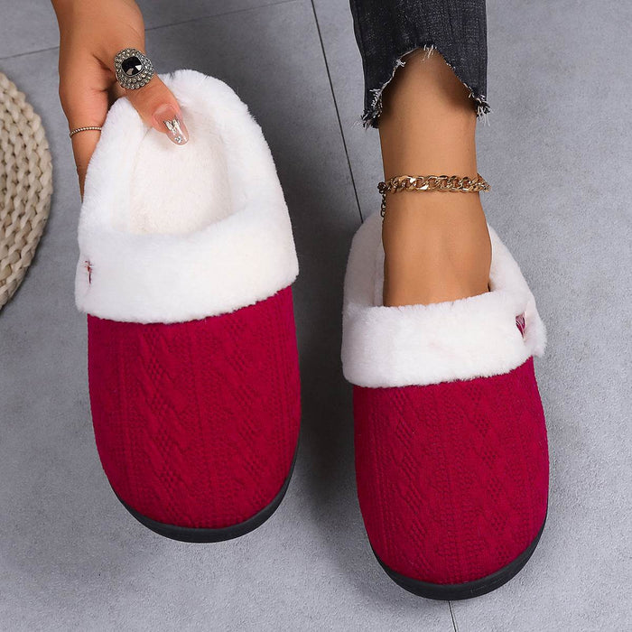 FluffKnit Cozy Plush Slippers | Fluffy Indoor Slippers - Goodlifebean Shoes
