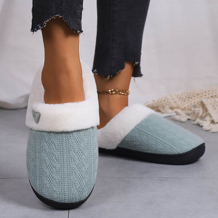 FluffKnit Cozy Plush Slippers | Fluffy Indoor Slippers - Goodlifebean Shoes