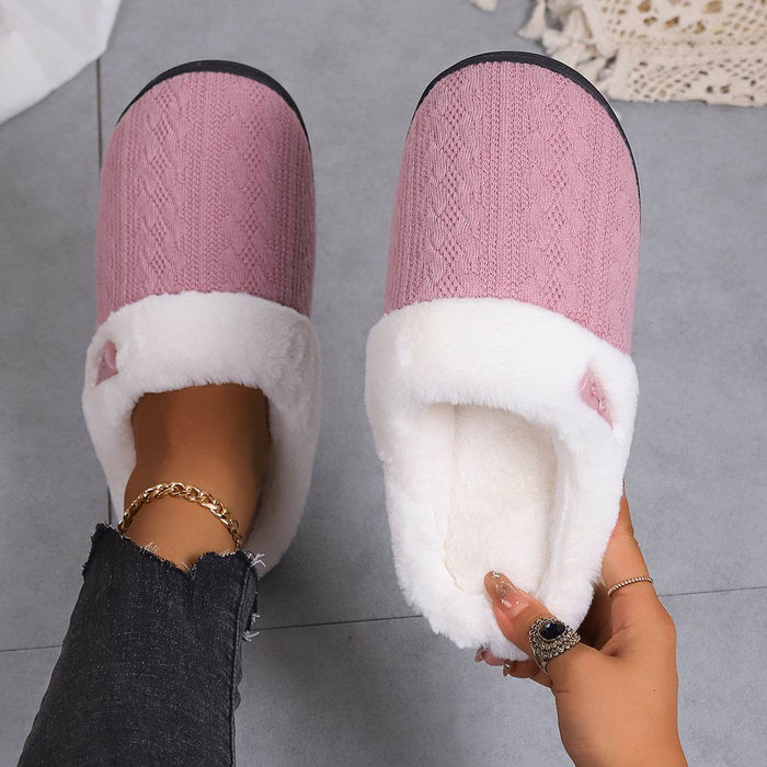 FluffKnit Cozy Plush Slippers | Fluffy Indoor Slippers - Goodlifebean Shoes