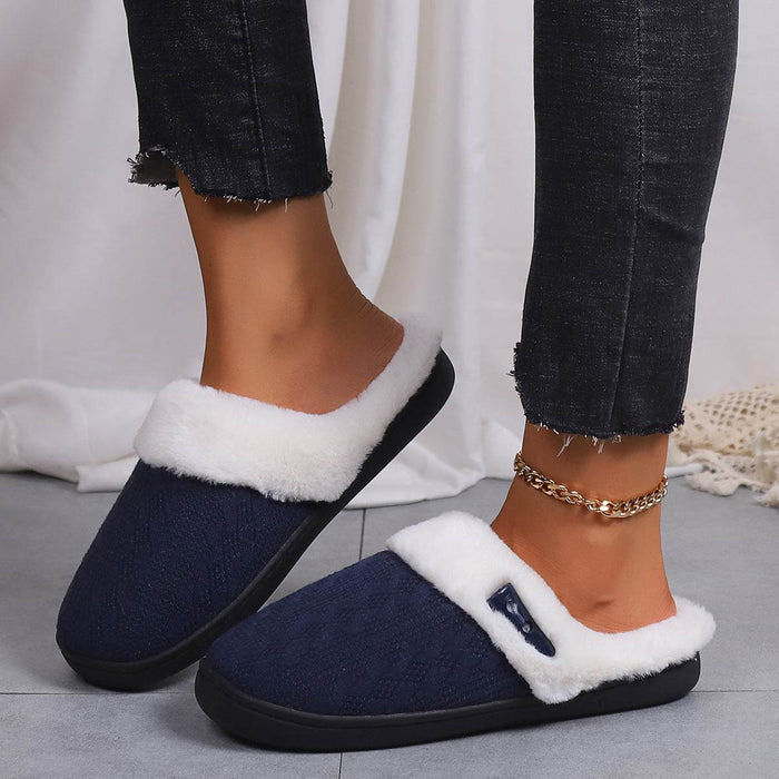 FluffKnit Cozy Plush Slippers | Fluffy Indoor Slippers - Goodlifebean Shoes