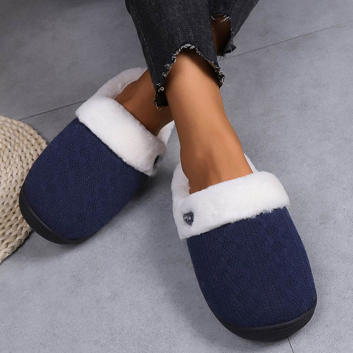 FluffKnit Cozy Plush Slippers | Fluffy Indoor Slippers - Goodlifebean Shoes