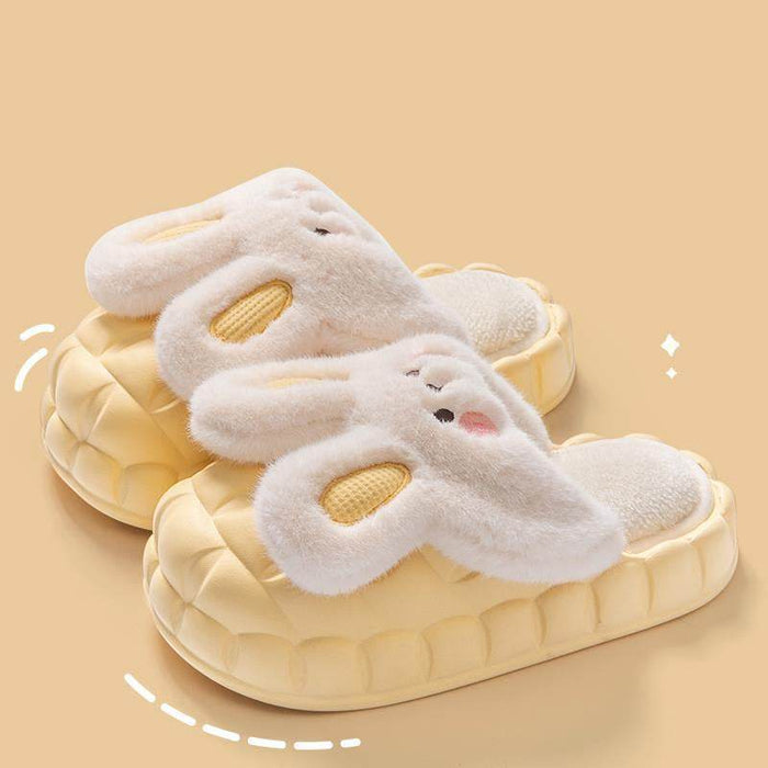 Fluffy Plush Bunny Slippers - Goodlifebean Shoes