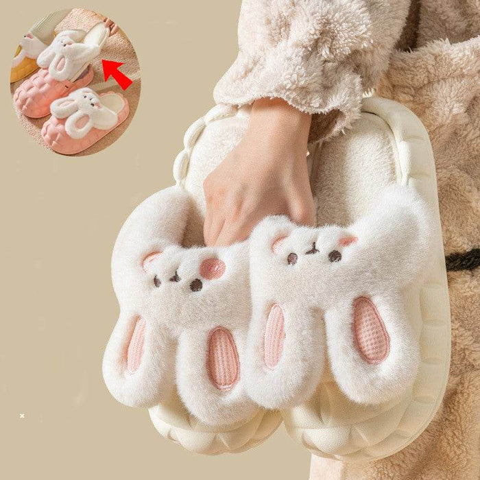 Fluffy Plush Bunny Slippers - Goodlifebean Shoes