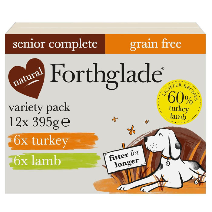 Forthglade Complete Turkey & Lamb Natural Wet Dog Food for Senior Dogs (12x395g)