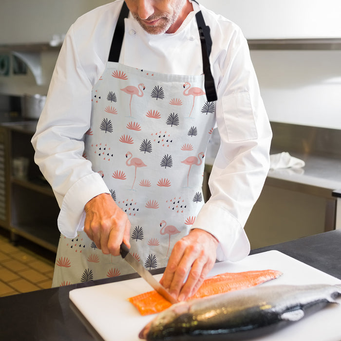 Fresh Flamingo Personalized Canvas Apron - LeobonZone