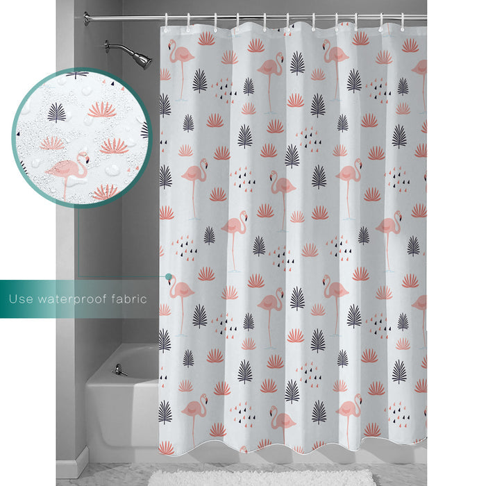 Fresh Flamingo Waterproof Durable Shower Curtain - LeobonZone