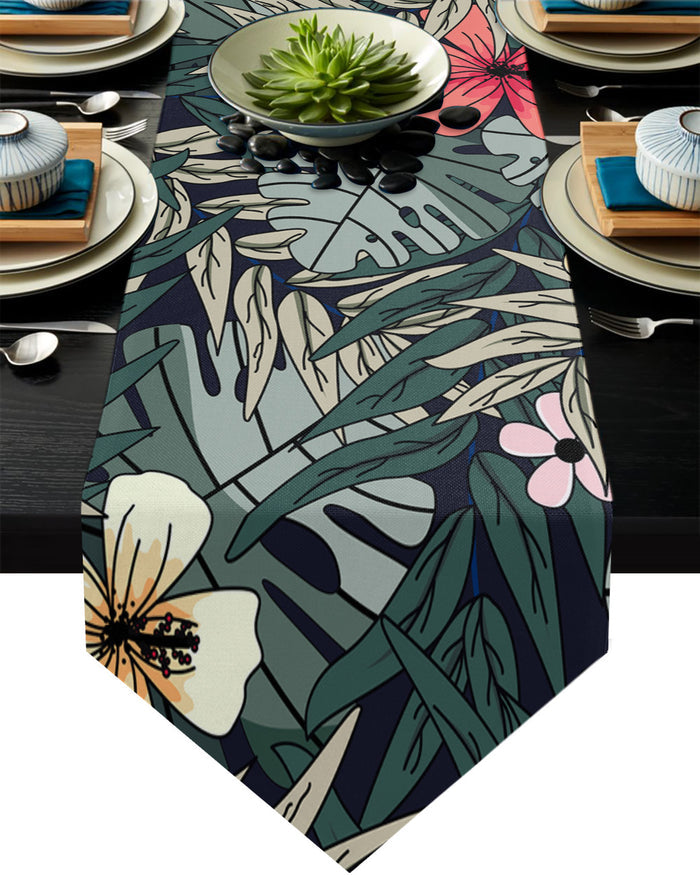 Fresh Flowers Table Runner Place Mats - LeobonZone