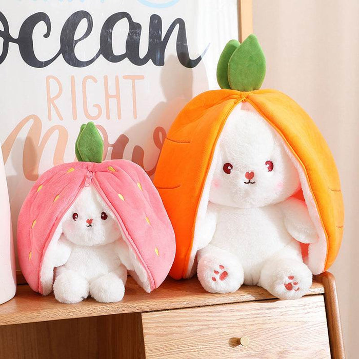 Fruity Floppy: Mini Reversible Bunny Plushie - Goodlifebean Toys & Games