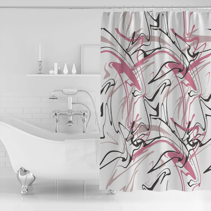 Abstract Art Line Waterproof Durable Shower Curtain - LeobonZone