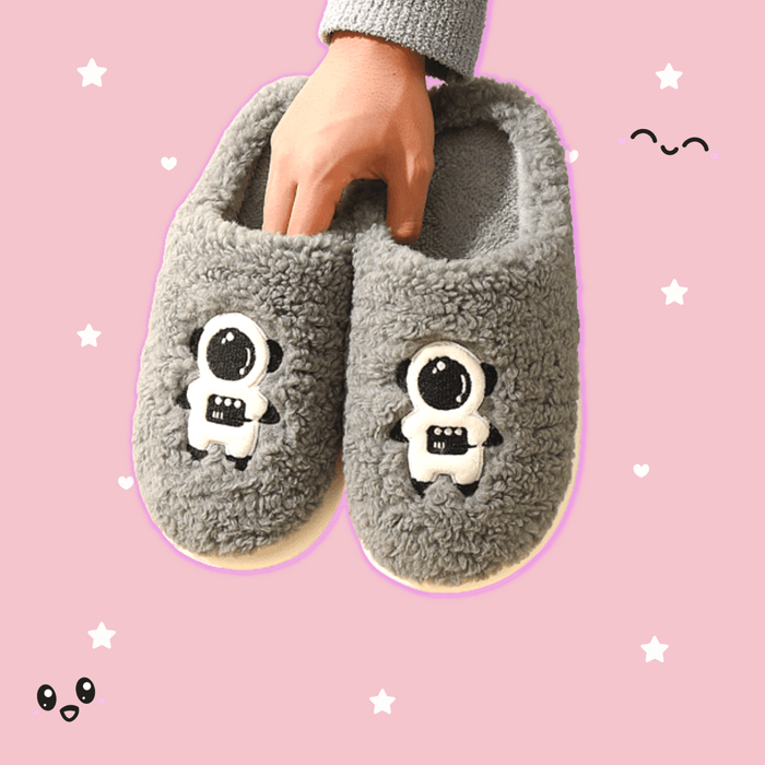 Furry Astro In Space Slippers - Goodlifebean Shoes