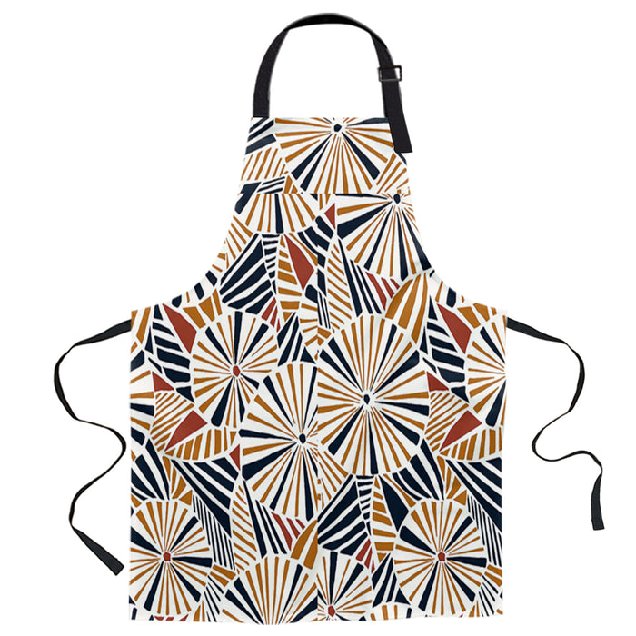 Geometric Umbrella Personalized Canvas Apron - LeobonZone