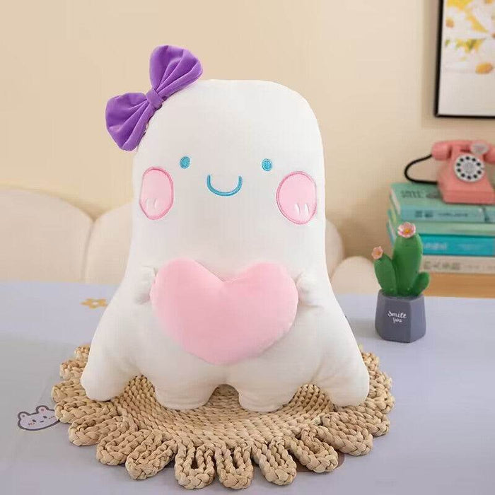 Ghostie Puff | Kawaii Ghost Halloween Plushie - Goodlifebean Stuffed Animals