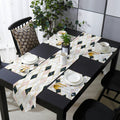 Gold Marbling square Splicing Table Flag And Table Mat Suit Sharp angle - LeobonZone