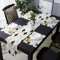 Gold Marbling square Splicing Table Flag And Table Mat Suit - LeobonZone