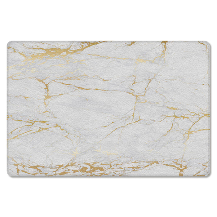 Golden marble and granite pattern Leather Doormat - LeobonZone