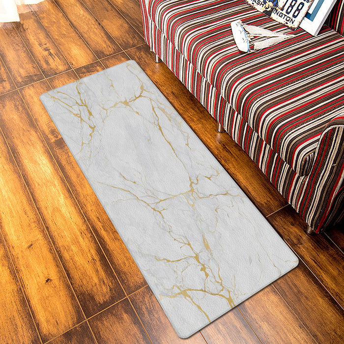 Golden marble and granite pattern Leather Doormat - LeobonZone