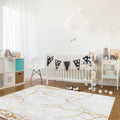 Golden marble and granite pattern Right Angle Felt Rugs - LeobonZone