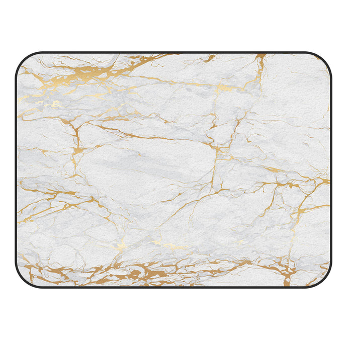 Golden marble and granite pattern Sponge Rillet Rubber Rugs - LeobonZone
