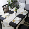 Golden marble and granite pattern Table Flag And Table Mat Suit Sharp angle - LeobonZone