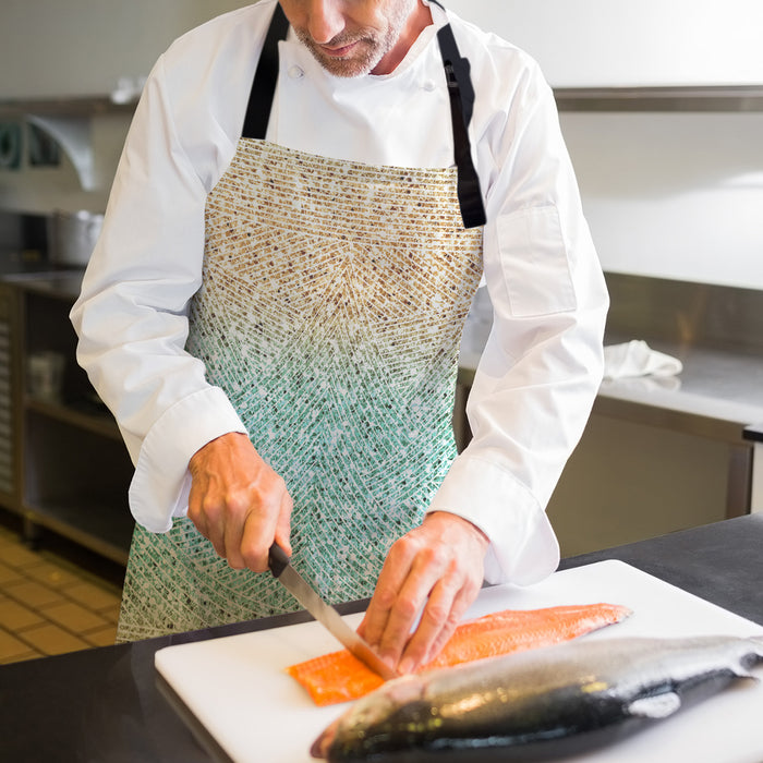 Gradient Stripe Personalized Canvas Apron - LeobonZone