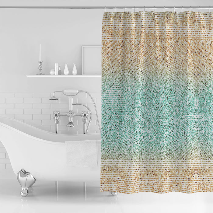 Gradient Stripe Waterproof Durable Shower Curtain - LeobonZone