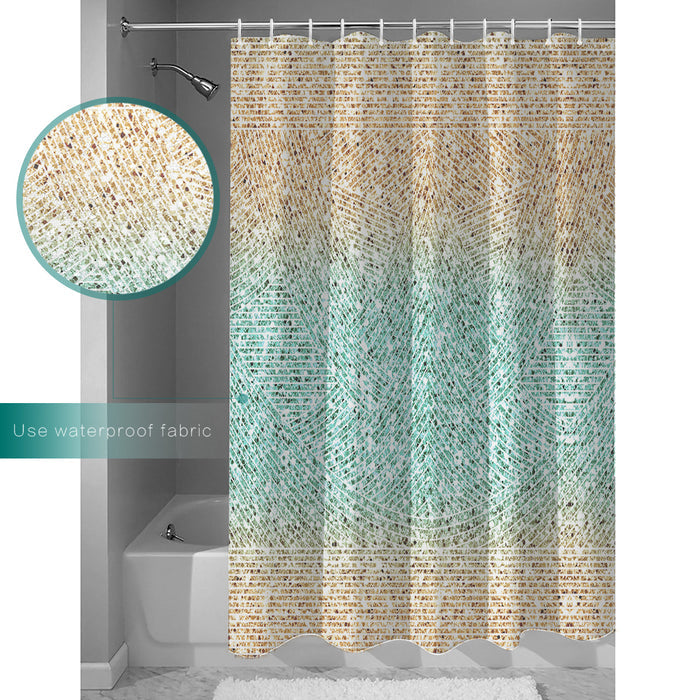 Gradient Stripe Waterproof Durable Shower Curtain - LeobonZone