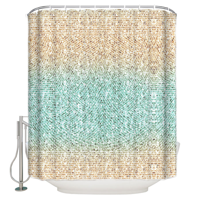 Gradient Stripe Waterproof Durable Shower Curtain - LeobonZone