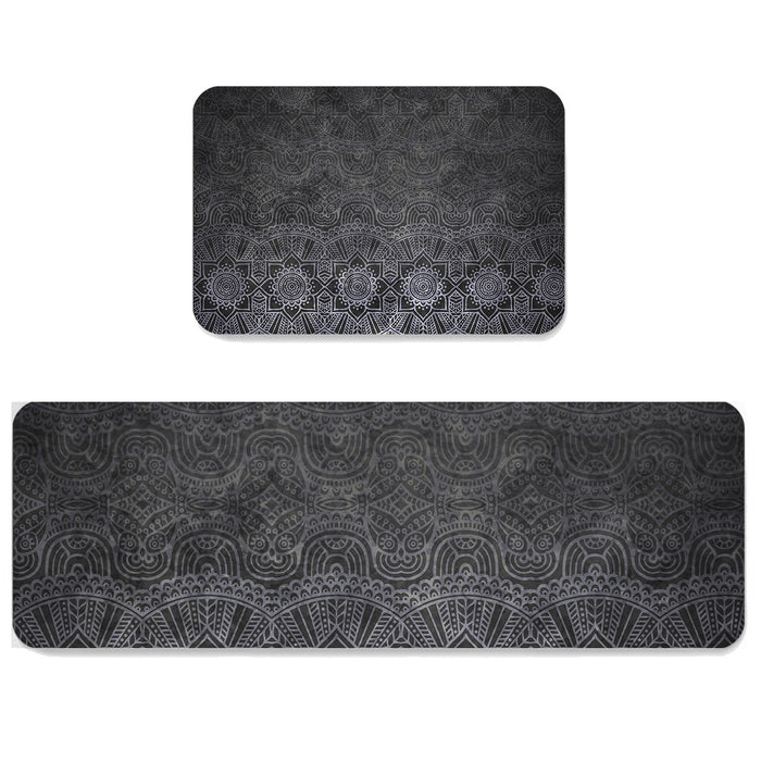 Gradual Change Pattern Circular Angle Felt Carpets Two piece set - LeobonZone