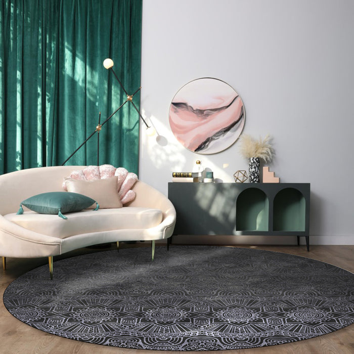 Gradual Change Pattern Circular Felt Rugs - LeobonZone