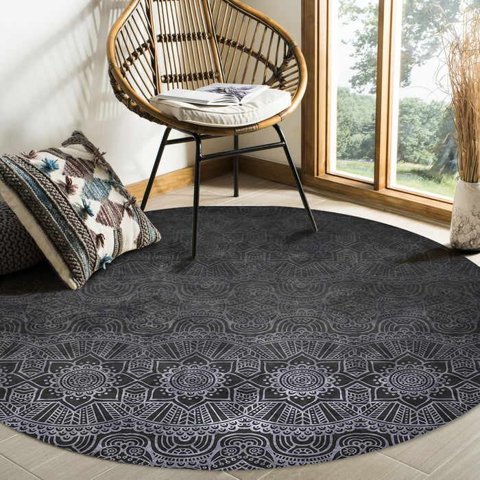 Gradual Change Pattern Circular Felt Rugs - LeobonZone
