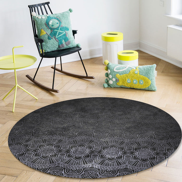 Gradual Change Pattern Circular Felt Rugs - LeobonZone