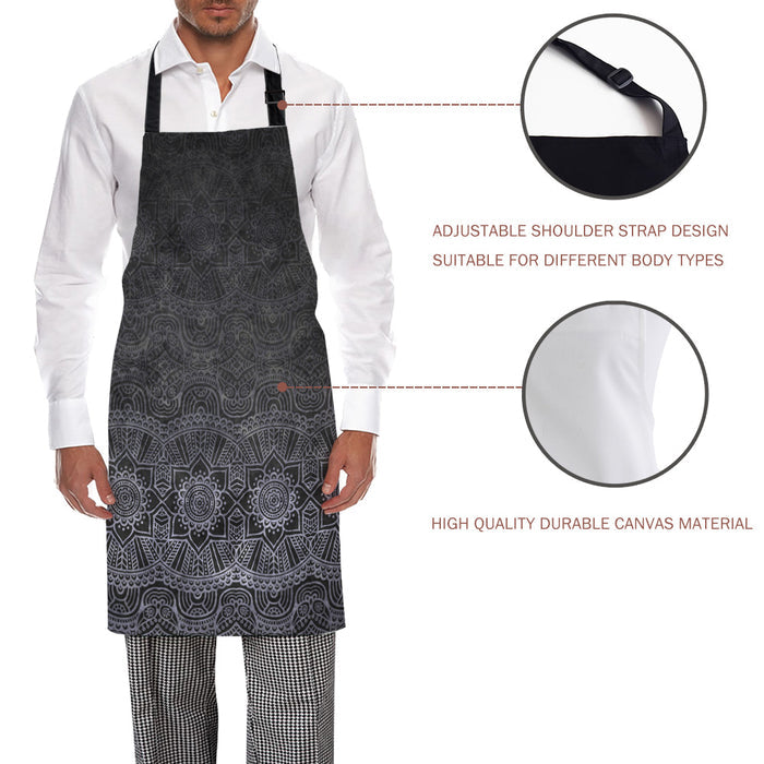 Gradual Change Pattern Personalized Canvas Apron - LeobonZone