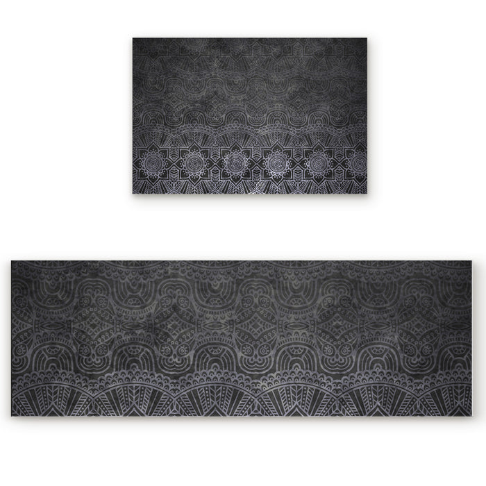 Gradual Change Pattern Right Angle Felt Doormat Two piece set - LeobonZone